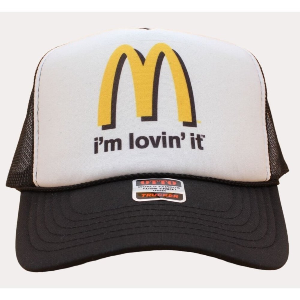 McDonalds Trucker Hat Mesh Cap Snapback Hat Adjustable  i'm lovin it